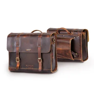 Tripmachine Trip Machine, Legacy Saddlebag set. Cognac