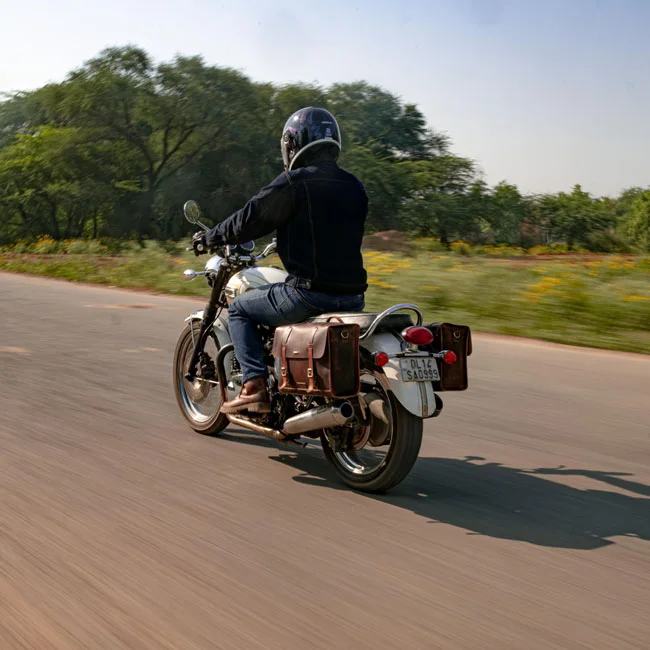Tripmachine Trip Machine, Legacy Saddlebag set. Cognac