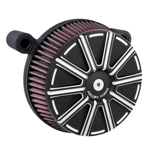 Arlen Ness Arlen Ness, Stage 1 Big Sucker air cleaner kit. 10-Gauge Blk