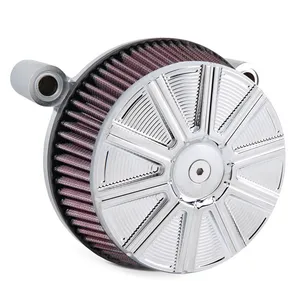 Arlen Ness Arlen Ness, Stage 1 Big Sucker air cleaner kit. 10-Gauge Chr