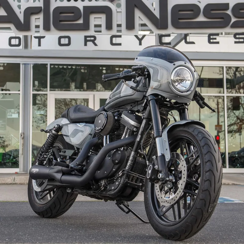 Arlen Ness Stage 1 Big Sucker air cleaner kit. Black Bevel