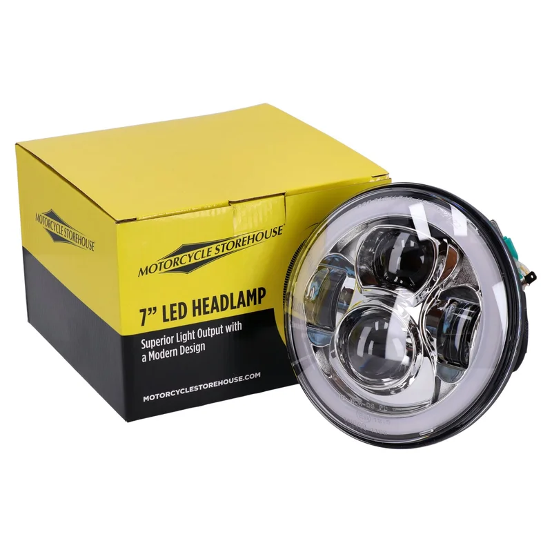 MCS Bright, 7" Doubler LED headlamp unit. Chrome - 708757