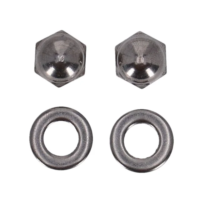 Screws4Bikes Mirror nut kit. Stainless steel