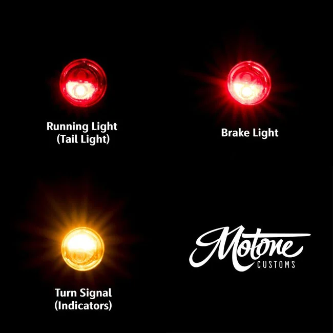 Motone Pico LED 3-1 taillight/turn signal combo. Black