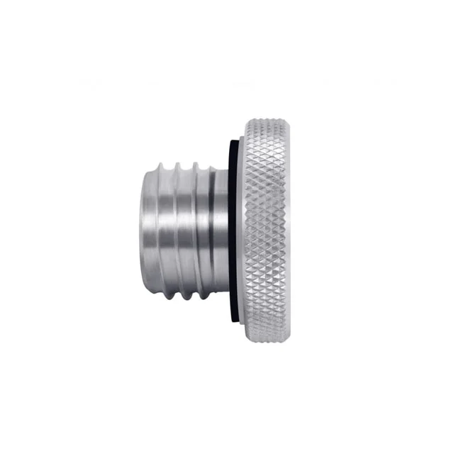 Motone Vented gas cap. Clear aluminum