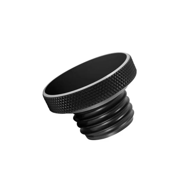 Motone Vented gas cap. Black aluminum