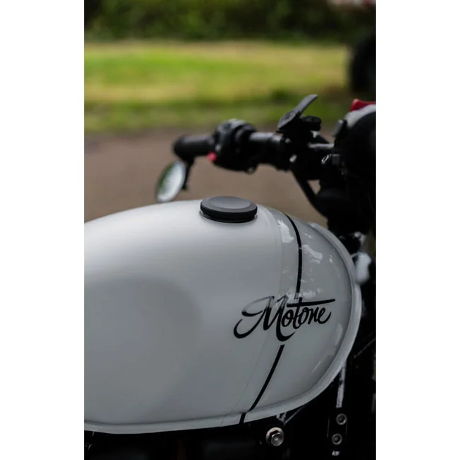 Motone Jetson dished low profile gas cap. Black
