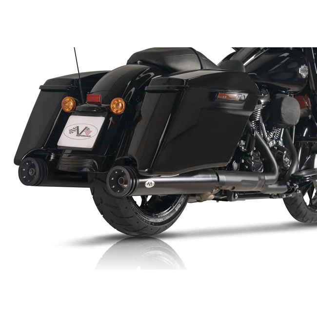 V Performance Performance, 114mm Double Ring slip-on mufflers. Black Cer