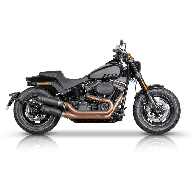 V Performance Performance, ''Tracker'' slip-on muffler set Fat Bob. Black