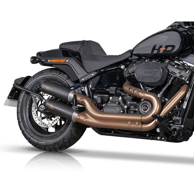 V Performance Performance, ''Tracker'' slip-on muffler set Fat Bob. Black