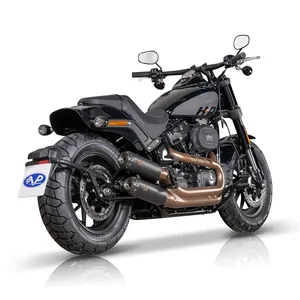 V Performance V Performance, ''Tracker'' slip-on muffler set Fat Bob. Black