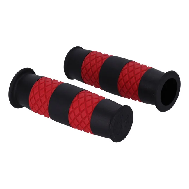 13 and a half company 1/2 Outlaw grips black/red 1"