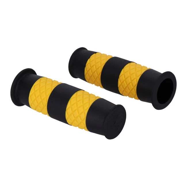 13 and a half company 1/2 Outlaw grips black/yellow 1"