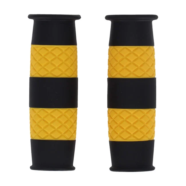 13 and a half company 1/2 Outlaw grips black/yellow 1"
