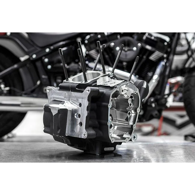 S&S M8 Softail MK-Series crankcase assembly. Large bore