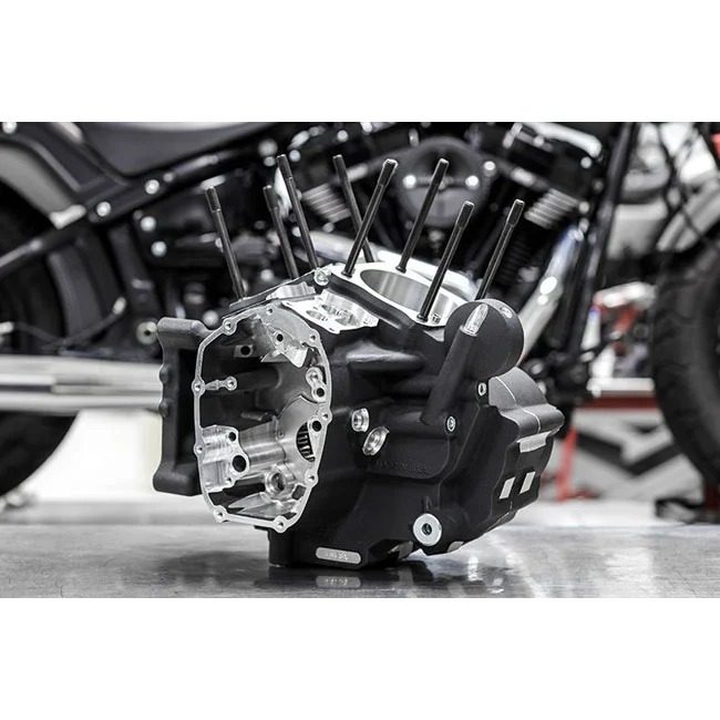 S&S M8 Softail MK-Series crankcase assembly. Large bore
