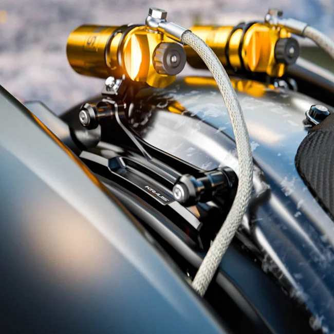 Kraus Pro-4 Docking Hardware for Öhlins. Black anodized