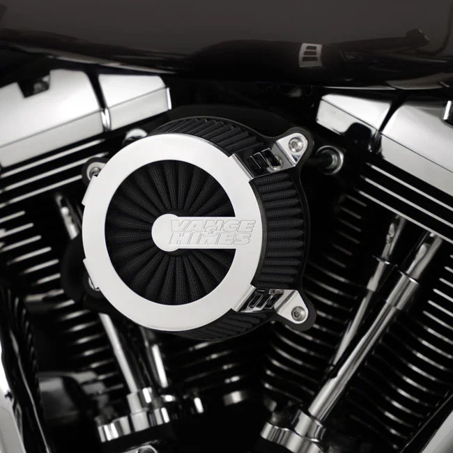 Vance & Hines & Hines, Cage Fighter air cleaner assembly. Chrome