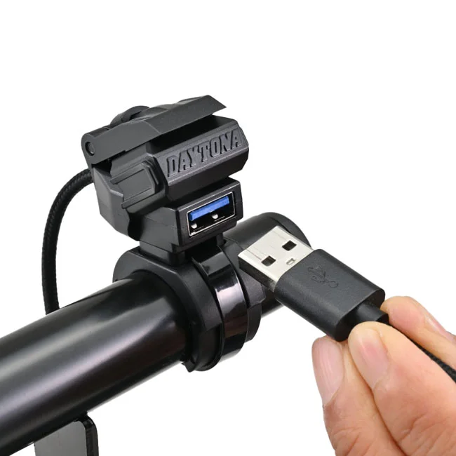 Daytona Handlebar mounted USB-A charge port kit
