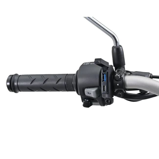 Daytona Handlebar mount USB-A/C slim mount charge port kit