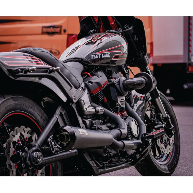 Malparidos M8 Softail 2-1 exhaust. SS Black. Euro 4/5