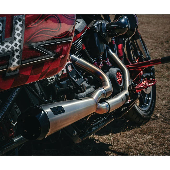 Malparidos M8 Softail 2-1 exhaust. Titanium. Euro 4/5