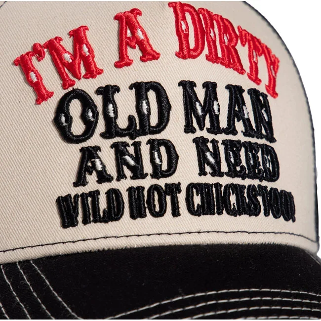 King Kerosin Kerosin I''m a dirty old man cap black/beige