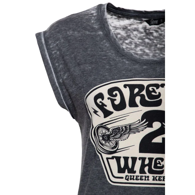 King Kerosin Queen Kerosin Forever 2 wheels t-shirt anthracite