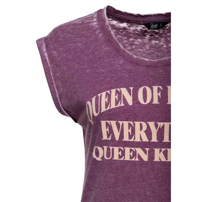 King Kerosin Queen Kerosin Queen of everything t-shirt plum