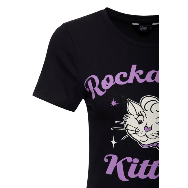 King Kerosin Queen Kerosin Rockabilly Kitten t-shirt black