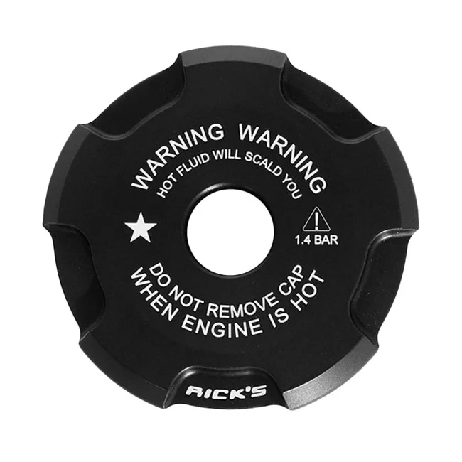 Rick's Motorcycles Cover radiator cap. Black