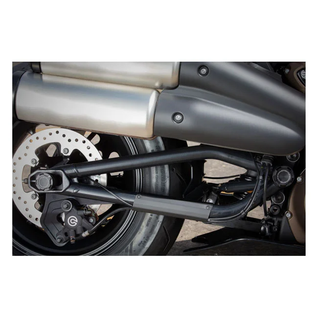 Rick's Motorcycles Cable protection swingarm. Black