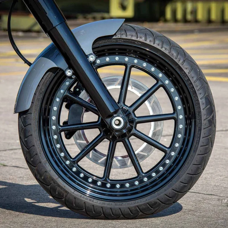 Rick's Motorcycles Softail 18" custom front fender. Long