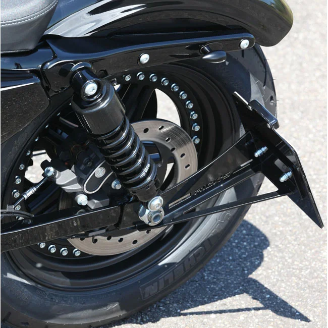 Rick's Motorcycles Rick''s Motorcycles, side mount License plate bracket. Black