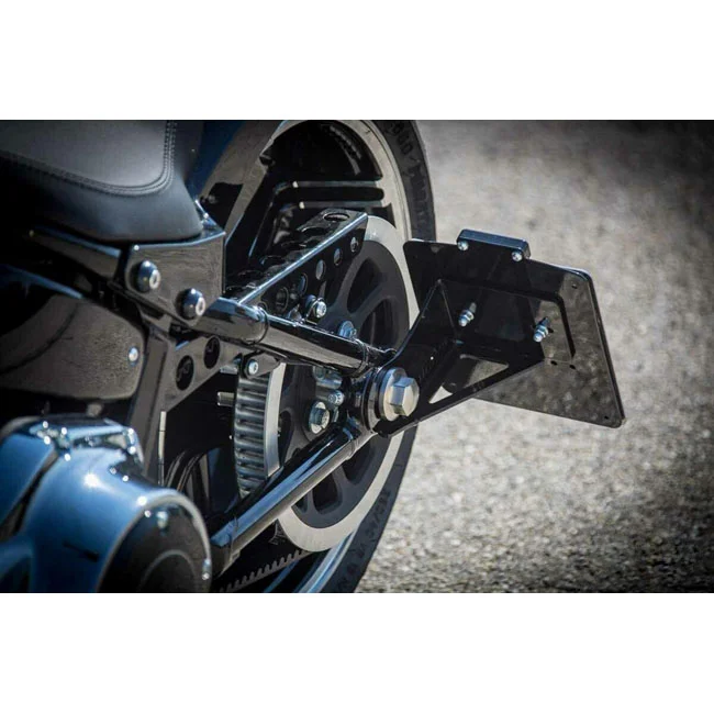 Rick's Motorcycles Motorcycles, side mount license plate kit short Black