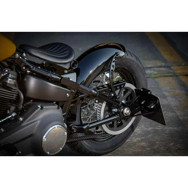 Rick's Motorcycles Motorcycles, side mount license plate kit short Black