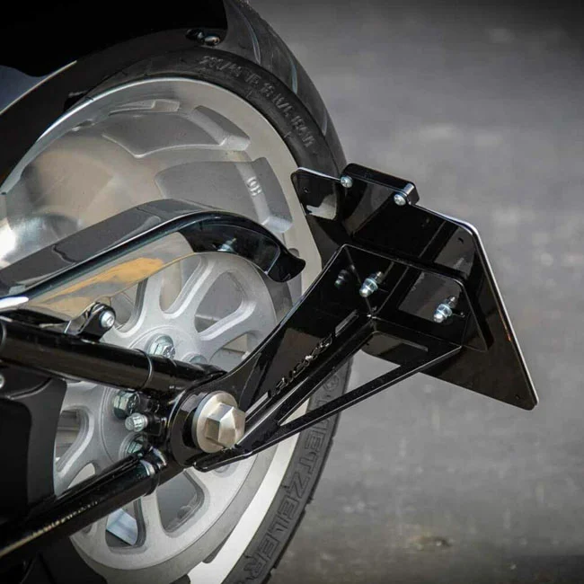 Rick's Motorcycles Motorcycles, side mount License plate bracket. Black