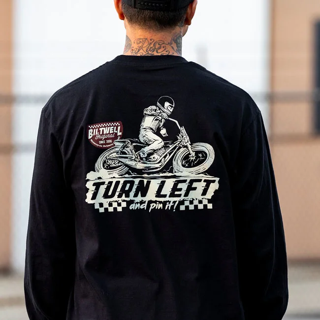 Biltwell Left turn long sleeve t-shirt black