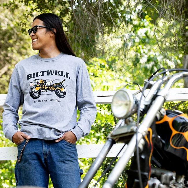 Biltwell Tiger long sleeve graphite