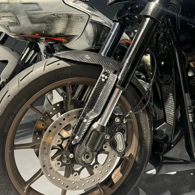 Tommy & Sons & Sons, carbon fiber 3-piece front fender. Woven