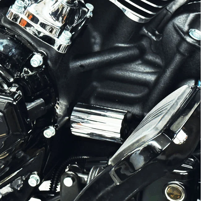 Namz Oil sending unit cover, vertical. Polished