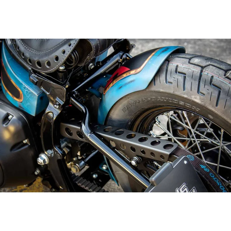 Rick's Motorcycles Belt guard Round holes. Polished