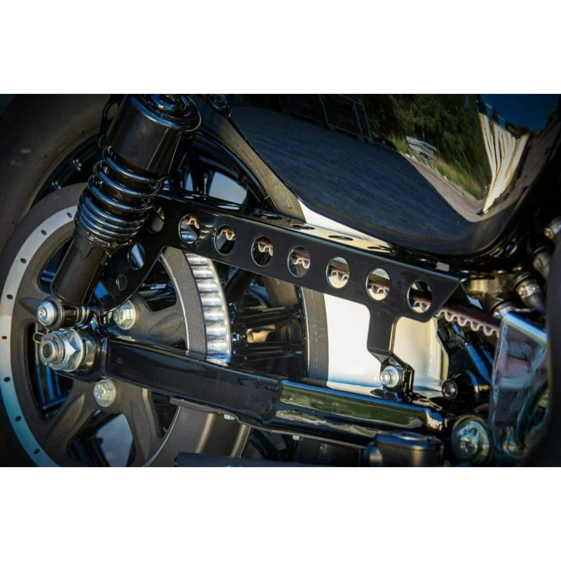 Rick's Motorcycles Belt cover Round holes. Matte black
