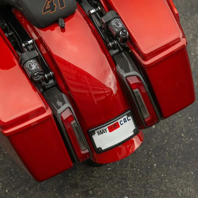 Arlen Ness Taillight covers. Carbon fiber