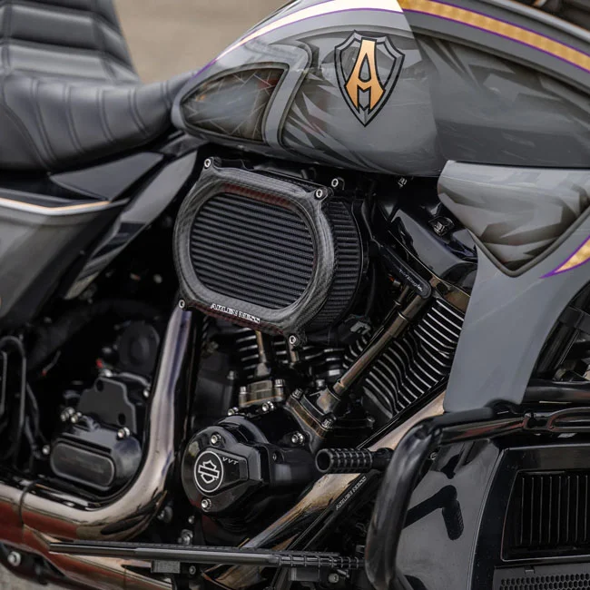 Arlen Ness Stage 2 Oval air cleaner kit. Carbon