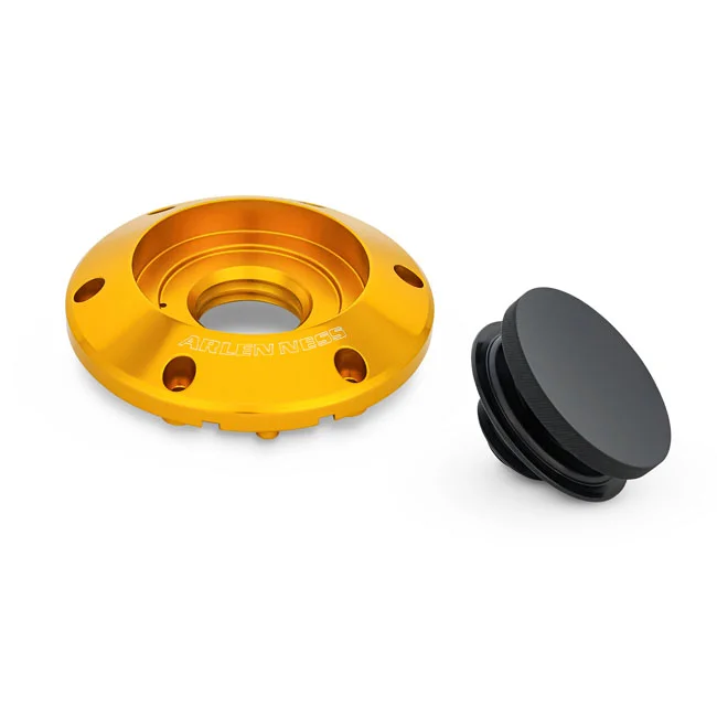 Arlen Ness Pop-Up Gas Cap Black For 24+ Touring, Gold