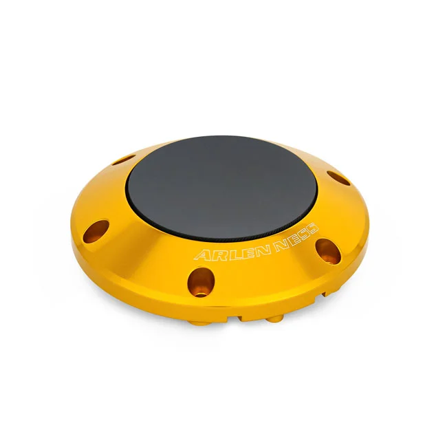 Arlen Ness Pop-Up Gas Cap Black For 24+ Touring, Gold
