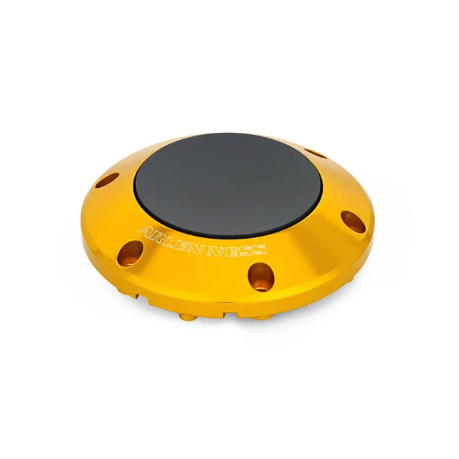 Arlen Ness Pop-Up Gas Cap Black For 24+ Touring, Gold