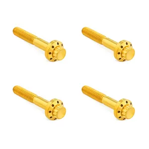 Arlen Ness Arlen Ness, titanium 12-point front fender bolt kit. Gold