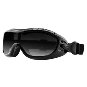 Zan Headgear Bobster NightHawk googles gloss black smoke lens